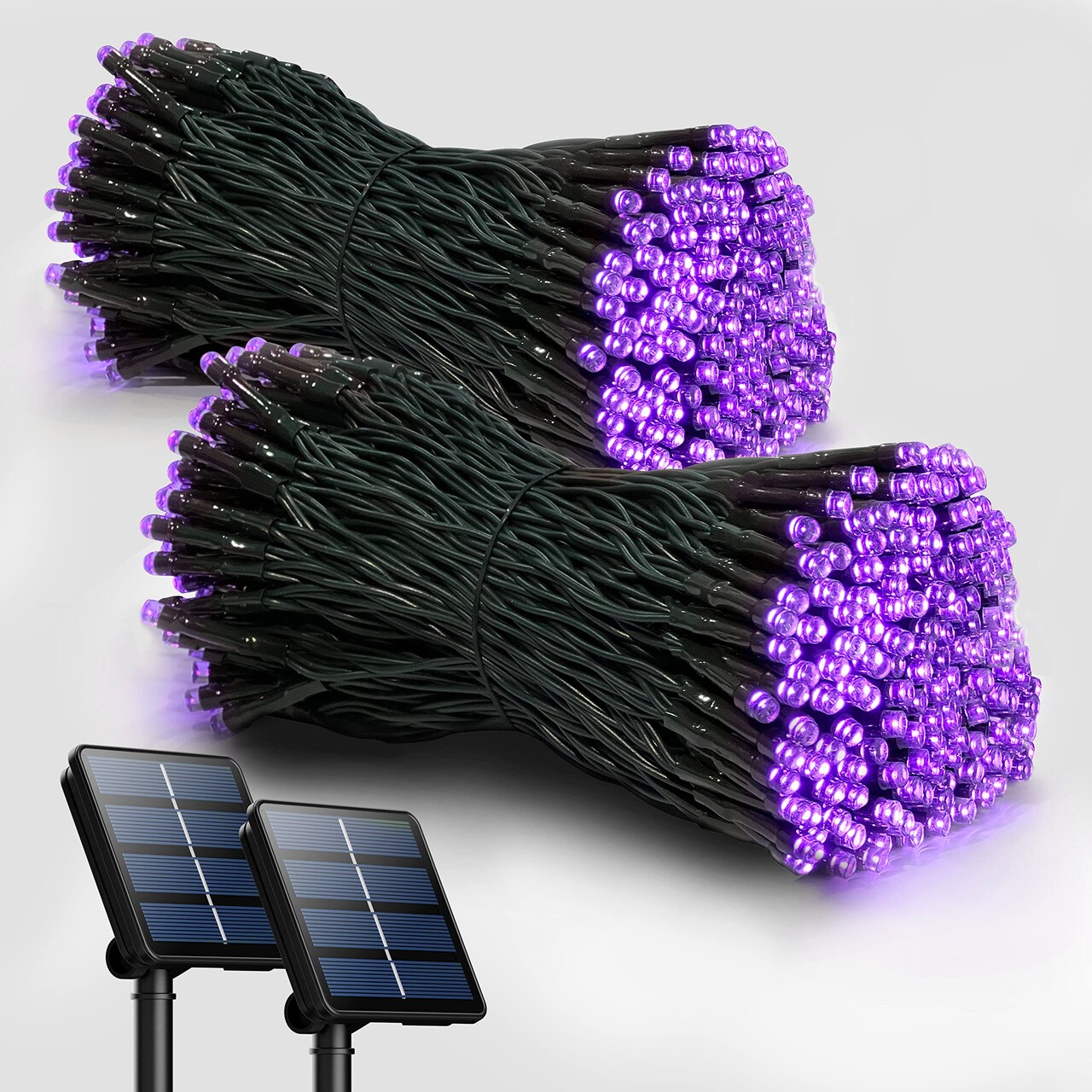 2 Pack Solar String Lights Outdoor, 200 LED Extra-Long 72FT Solar Powered Lights with 8 Lighting Modes, Waterproof Outdoor Lighting Decoration for Garden, Patio, Balcony, Xmas, Wedding, Party